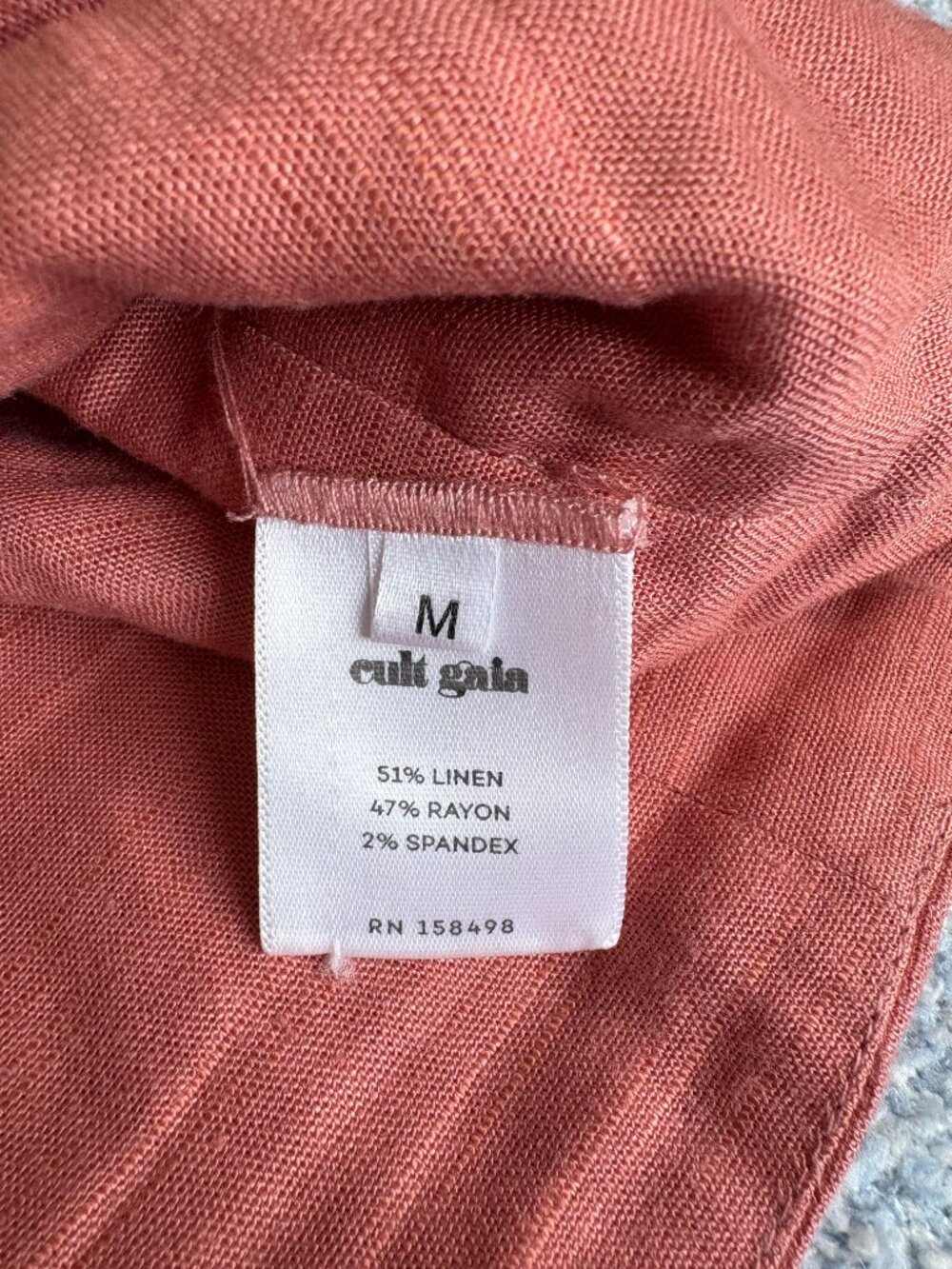 Cult Gaia Pink Linen Halter Top | Size M - Picture 6 of 7